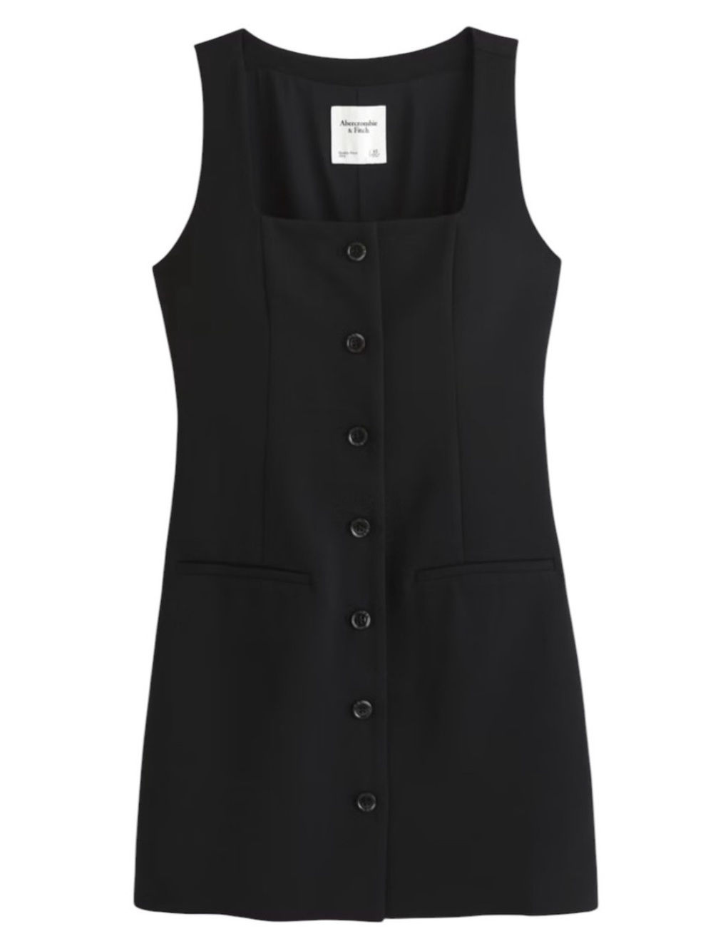 The A&F Mara Squareneck Vest Mini Dress in Black NWT Size XL